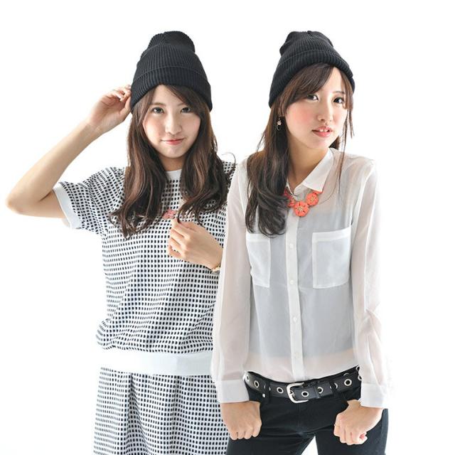 春夏 ニット帽 コットン ワッペン