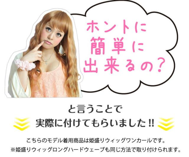 姫盛りウィッグ 取り付け