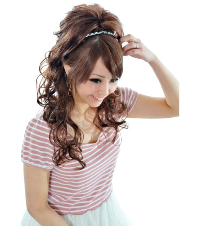 姫盛りウィッグ　　ロングポニーテールウィッグ　イメージ