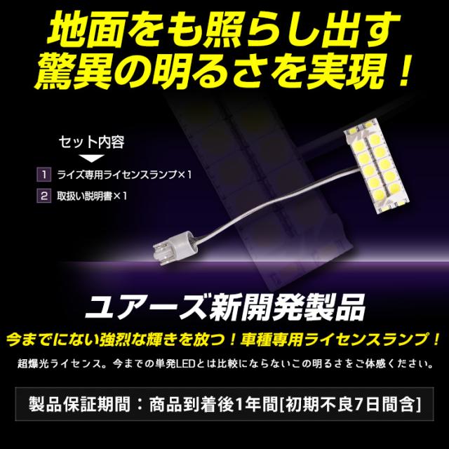 ライズ専用 ライセンスランプ