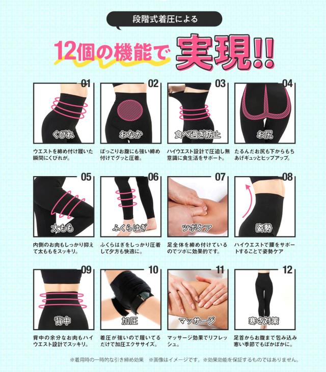 超美品 ギュギュレギ Gyugyuleggi 3枚セット 送料無料 ブラック 黒 モンステラ くびれ 太もも ウエスト 補正インナー 骨盤 レギンス 美容イン 春の最新作 送料無料 Centroprofesorjuanbosch Com