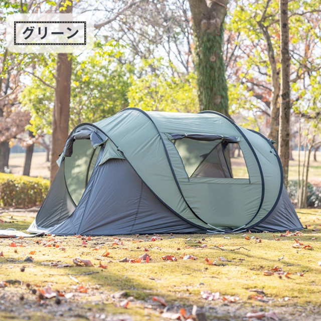 camping tent ダブルドアワンタッチテント ポップアップテント