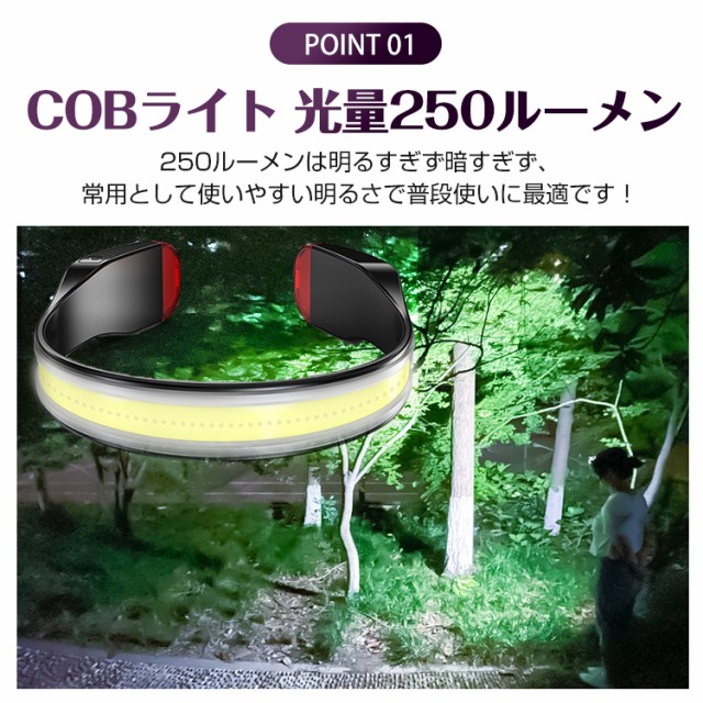 ヘッドライト 充電式 LED 釣り 防水 登山 キャンプ 防災 SOS ヘッド