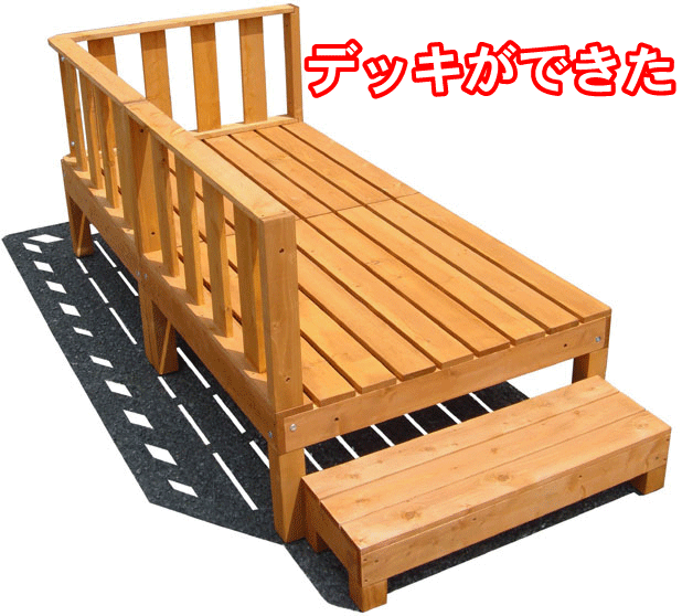 セット 天然木製ウッドデッキ 要防腐処理 アイガーデンオリジナルの通販はau PAY マーケット - igarden|商品ロットナンバー:251584749 デッキフェンスセット ダークブラウン■ 1.5間6尺 1.5坪| ムラなどが