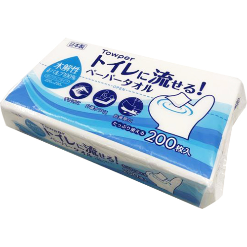 【送料無料】タウパー トイレに流せるペーパータオル 35冊（中判）_業務用ペーパータオル