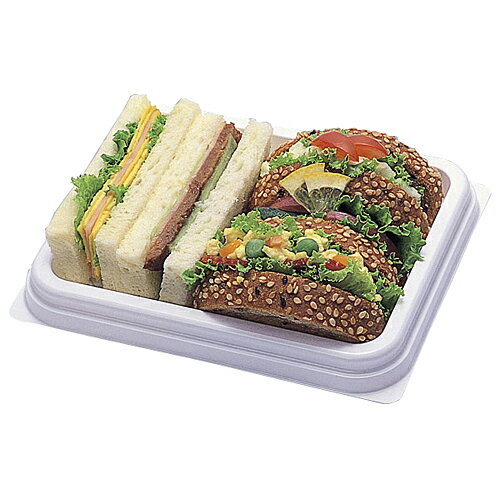 Fパレ W-85白 1200枚_福助工業Fパレシリーズ_サンドイッチ容器_業務用_送料無料