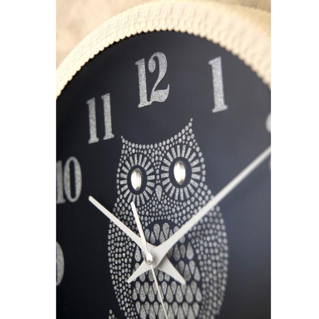 フクロウ☆【静音/連続秒針/壁掛時計】アルテミスウォール