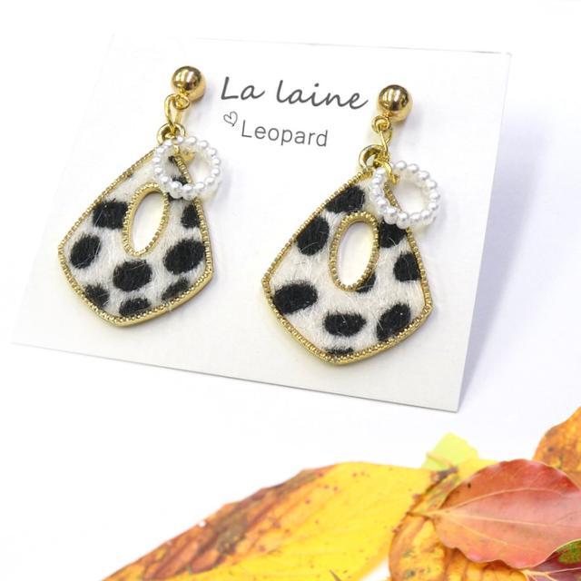 148 かっこ良い✖︎華やかなヒョウアクセ‼︎　ハンドメイド　ピアスorイヤリング 148 かっこ良い✖︎華やかなヒョウアクセ‼︎ ハンドメイド ピアスor