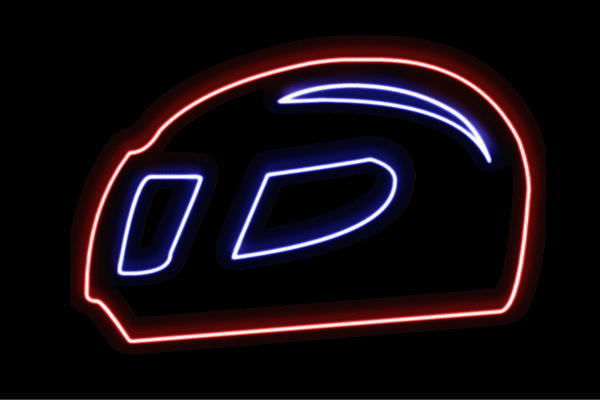 大特価 ネオン マスク ヘルメット メット フルフェイス バイク アイコン イラスト ネオンライト 電飾 Led ライ 信頼