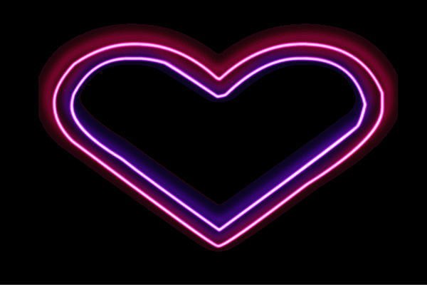 驚きの値段 ネオン ハート 4 はーと ハートマーク Heart アイコン イラスト ネオン ライト 電飾 Led ライト サイ 速達メール便