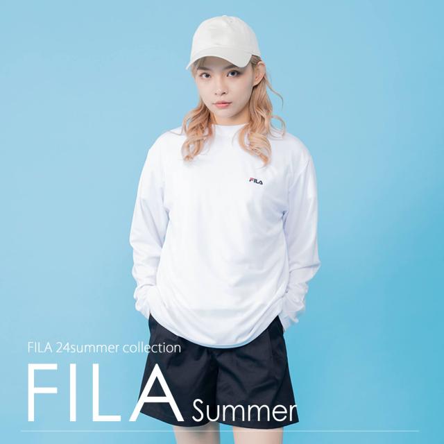 送料無料 FILA フィラ Tシャツ メンズ 長袖 吸汗速乾 シャツ トップス 男性 スポーツ ブランド おしゃれ 人気 アウトドア ジム ウェア トレーニングウェア スポーツウェア シンプル カジュアル 刺繍 ロゴ 黒 紺 白 大人 学生 部活 