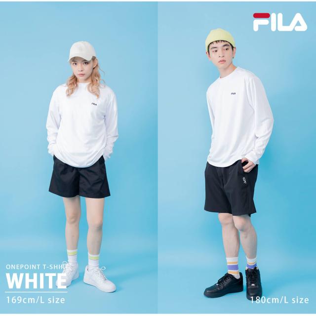 送料無料 FILA フィラ Tシャツ メンズ 長袖 吸汗速乾 シャツ トップス 男性 スポーツ ブランド おしゃれ 人気 アウトドア ジム ウェア トレーニングウェア スポーツウェア シンプル カジュアル 刺繍 ロゴ 黒 紺 白 大人 学生 部活 