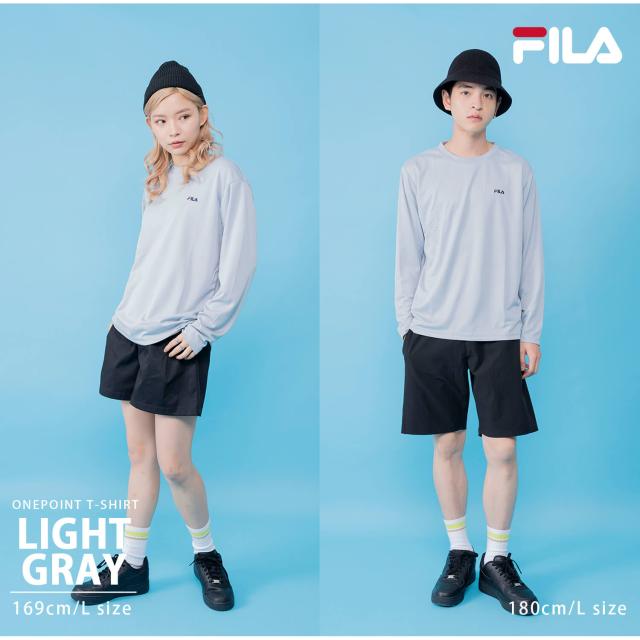 送料無料 FILA フィラ Tシャツ メンズ 長袖 吸汗速乾 シャツ トップス 男性 スポーツ ブランド おしゃれ 人気 アウトドア ジム ウェア トレーニングウェア スポーツウェア シンプル カジュアル 刺繍 ロゴ 黒 紺 白 大人 学生 部活 