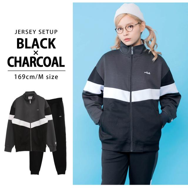 FILA フィラ ジャージ セットアップ メンズ レディース 長袖 上下セット ブランド ロゴ 刺繍 ランニングウェア 