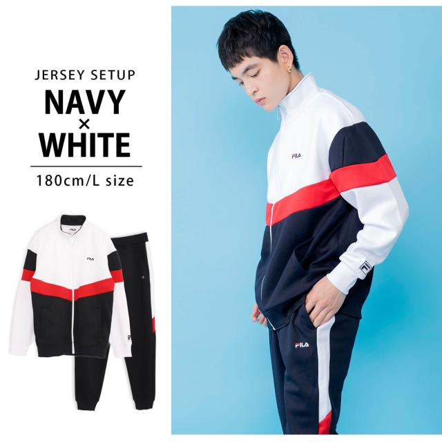 FILA フィラ ジャージ セットアップ メンズ レディース 長袖 上下セット ブランド ロゴ 刺繍 ランニングウェア 