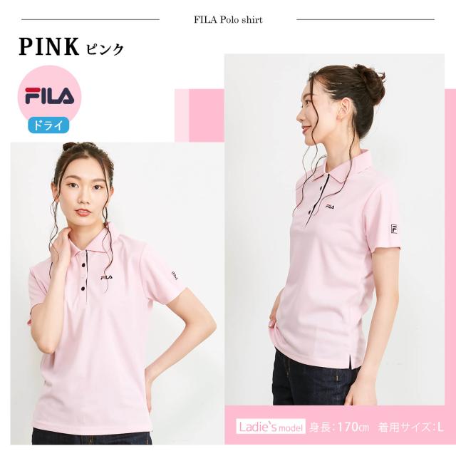 送料無料 FILA フィラ ポロシャツ レディース 長袖 おしゃれ 可愛い 人気 スポーツ ブランド カットソー ロング ゴルフウェア 女性 トップス シンプル 刺繍 ロゴ 黒 白 紺 大人 学生 カジュアル 春 秋 レディースファッション FILA 2018 鹿の子