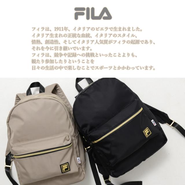 FILA　リュック　メンズ　レディース　フィラ　ゴールドファスナーデイパック　リュックサック　バックパック　バッグ　鞄　ブランド　おしゃれ　人気　アウトドア　通勤　通学　ユニセックス　ペア