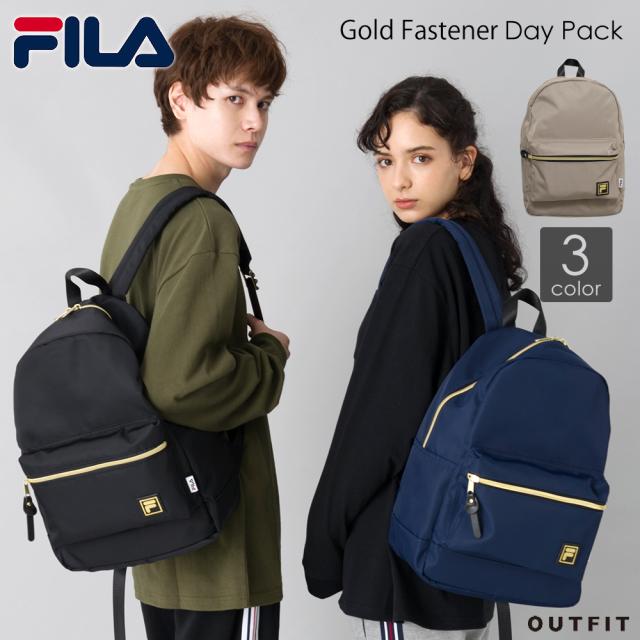 FILA　リュック　メンズ　レディース　フィラ　ゴールドファスナーデイパック　リュックサック　バックパック　バッグ　鞄　ブランド　おしゃれ　人気　アウトドア　通勤　通学　ユニセックス　ペア