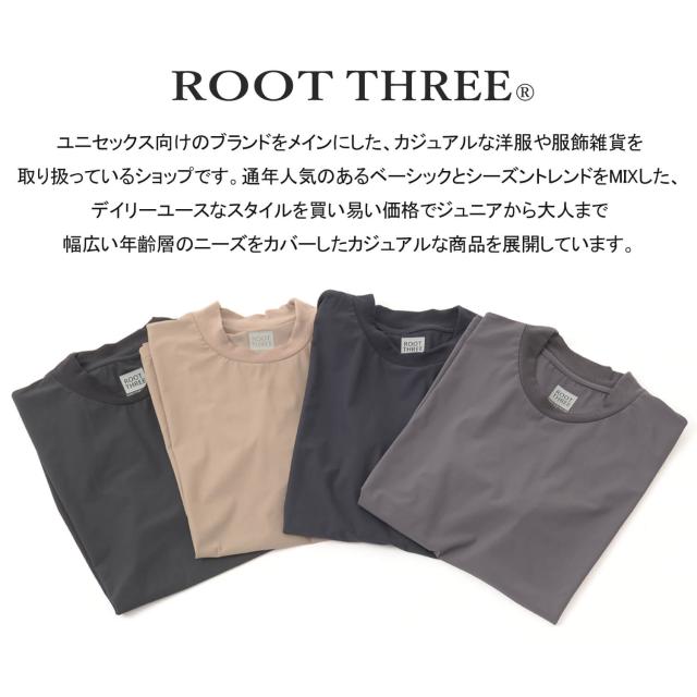 ROOT THREE ルートスリー Tシャツ 半袖 メンズ 接触冷感 UVカット 速乾 ドライ 夏