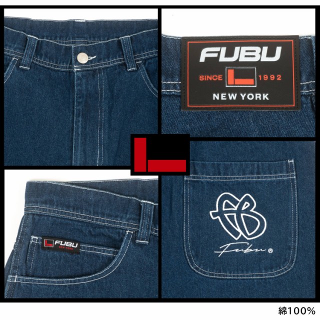 FUBU フブ ハーフパンツ メンズ レディース デニム ショートパンツ