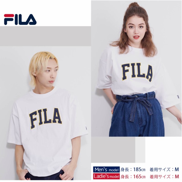 FILA フィラ Tシャツ レディース メンズ 半袖 綿100% カレッジ
