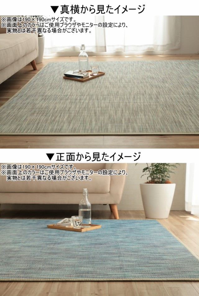 竹のカーペット 滑り止めシート付き FXフォース 吸着セット 190×300cm