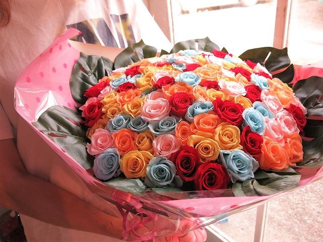 プロポーズ 赤バラ 100本 花束 