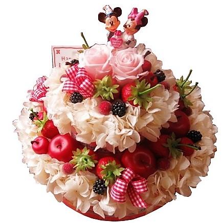 超人気の 誕生日プレゼント ミッキー ミニー 花束風 フラワーギフト プリザーブドフラワー ７号ケーキ バースデー A ミッキー ミニー 在庫一掃 Tpreparaonline Cl