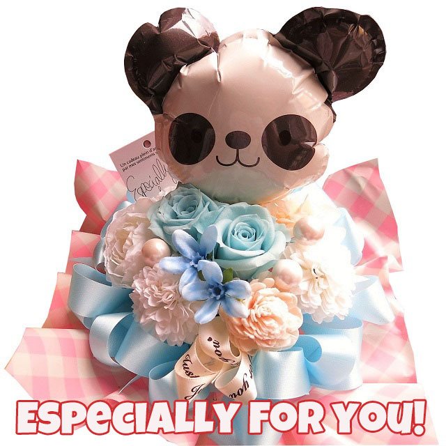 パンダ バルーン 花