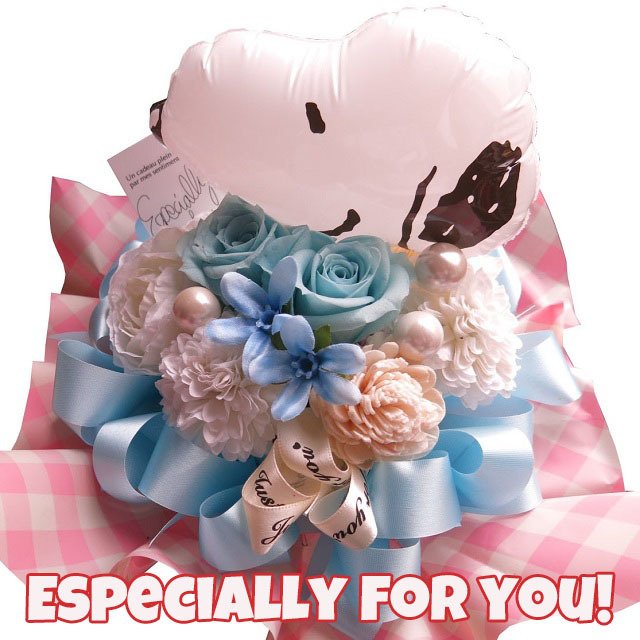 スヌーピー バルーン 花