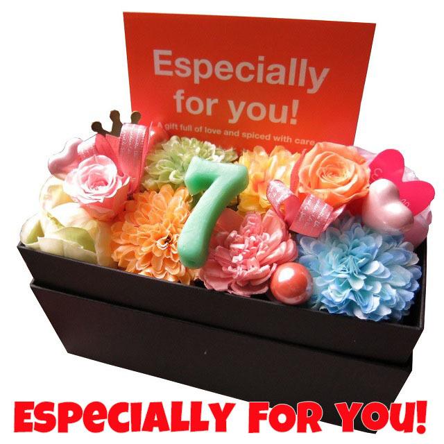 レインボーローズ　プリザーブドフラワー