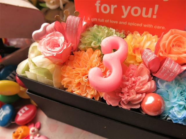 レインボーローズ プリザーブドフラワー