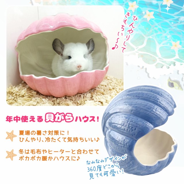 fuu 小動物用 陶器の貝がらハウス 陶器製 丸洗い ハムスター チンチラ ハリネズミ デグーの通販はau PAY マーケット - milky  rose | au PAY マーケット－通販サイト