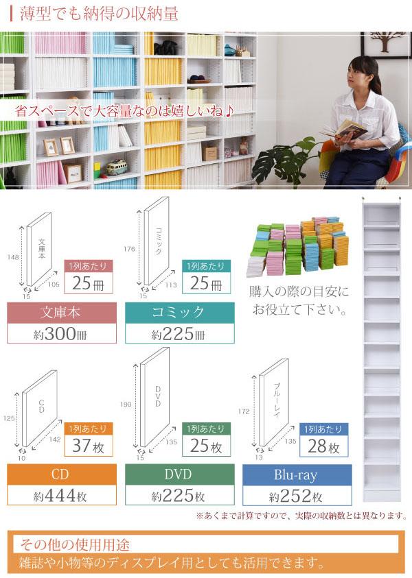 人気スポー新作 本棚 薄型 幅41 5cm 壁面収納 収納棚 ブルーレイ Dvd 棚 文庫本 コミックラック ブックシェルフ 1cmピッチ 上置き棚セット 本棚 Sutevalle Org