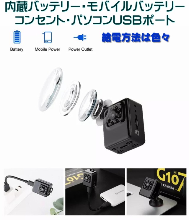 送料無料・税込み】最新 TB-R1 G107 超小型 ポータブル カメラ 防犯 超