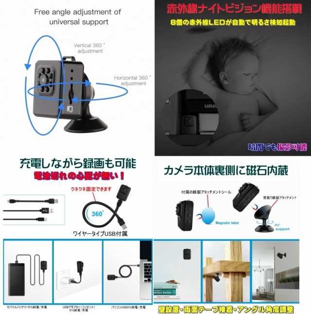 【送料無料・税込み】最新 TB-R1 G107 超小型 ポータブル カメラ