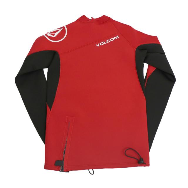 VOLCOM ボルコム 2MM JACKET UPF 50 LONG SLEEVE RASHGUARD JACKET BLACK RED ラッシュガード メンズ サーフィン タッパー 長袖 ラッシュガード サーフィン 紫外線対策