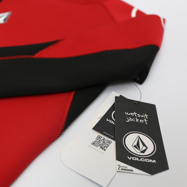 VOLCOM ボルコム 2MM JACKET UPF 50 LONG SLEEVE RASHGUARD JACKET BLACK RED ラッシュガード メンズ サーフィン タッパー 長袖 ラッシュガード サーフィン 紫外線対策