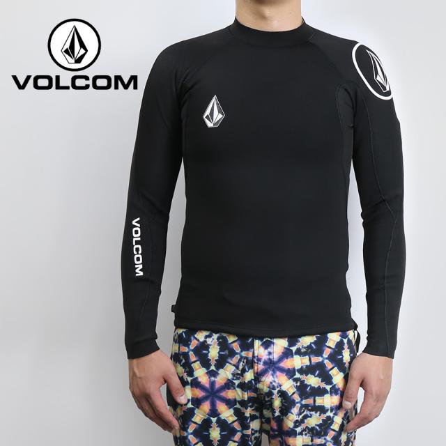 VOLCOM ボルコム 2MM JACKET UPF 50 LONG SLEEVE RASHGUARD JACKET BLACK RED ラッシュガード メンズ サーフィン タッパー 長袖 ラッシュガード サーフィン 紫外線対策