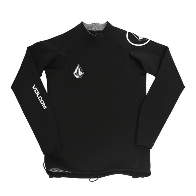 VOLCOM ボルコム 2MM JACKET UPF 50 LONG SLEEVE RASHGUARD JACKET BLACK RED ラッシュガード メンズ サーフィン タッパー 長袖 ラッシュガード サーフィン 紫外線対策