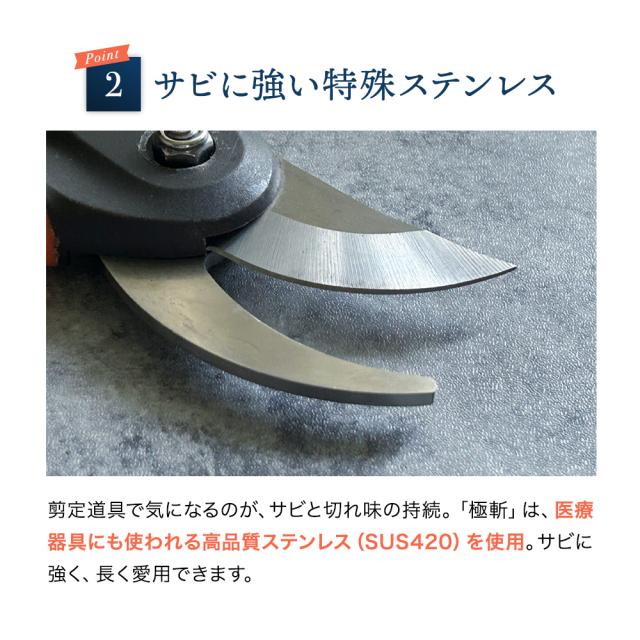 B型剪定鋏 極斬 キワミザン Craftool クラフツール 剪定バサミ 園芸バサミ 枝切りバサミ 花切りバサミ 切れ味長持ち サビにくい