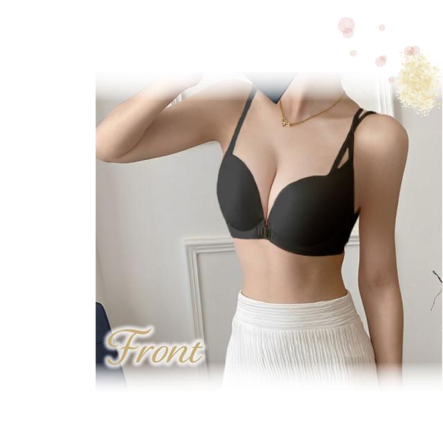 フロントホックブラ ブラジャー フロントホック ノンワイヤー シームレス 大きいサイズ ノンワイヤーブラ Tシャツブラ 盛れる 背中開きブラ U 背中見せブラ
