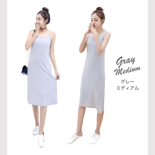  ペチコートワンピース インナー ワンピース ロング キャミ キャミワンピ インナー 