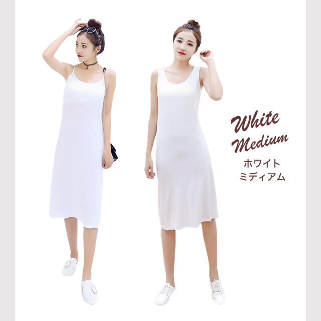  ペチコートワンピース インナー ワンピース ロング キャミ キャミワンピ インナー 