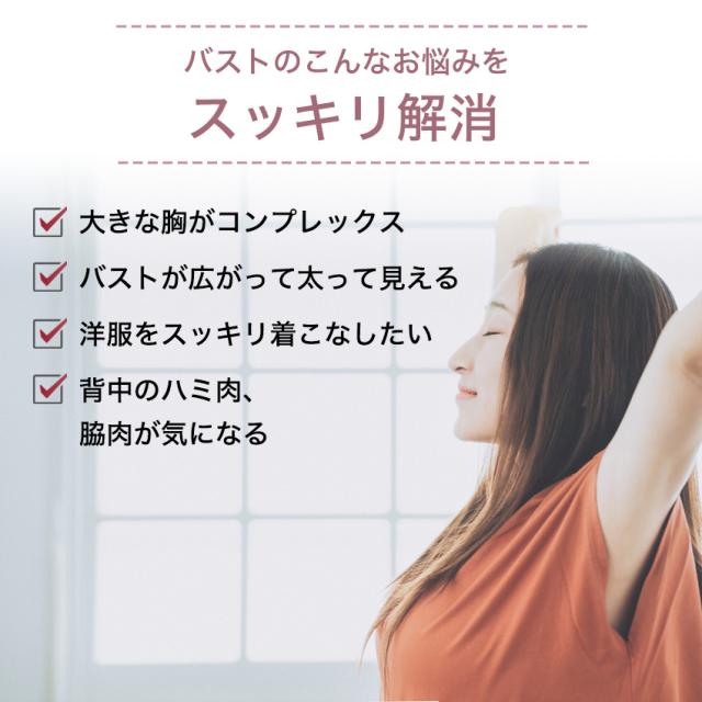 胸を小さく見せるブラ ノンワイヤー 胸を小さく見せる 補正下着