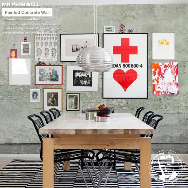 世界の 輸入壁紙 貼ってはがせる壁紙 カフェ Wall Concrete Painted コンクリート Reality Captured Perswall 6巾 ミスターパースウォール Mr 壁紙 Www Ustavnisud Me