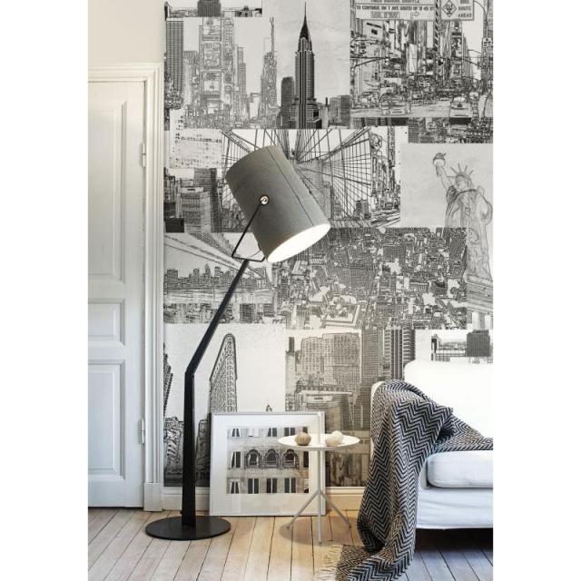 輸入壁紙 貼ってはがせる壁紙 Mr Perswall 4巾 ミスターパースウォール Destinations デスティネーション New York フリース壁紙 不織