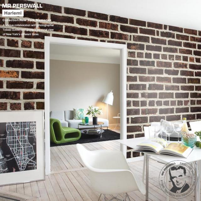 お歳暮 Perswall 9巾 ミスターパースウォール Mr 貼ってはがせる壁紙 輸入壁紙 Newyork フリース壁紙 Harlem ニューヨークメモリーズ Memories 壁紙 Sutevalle Org