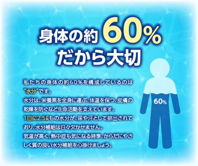 からだの約60％だから大切
