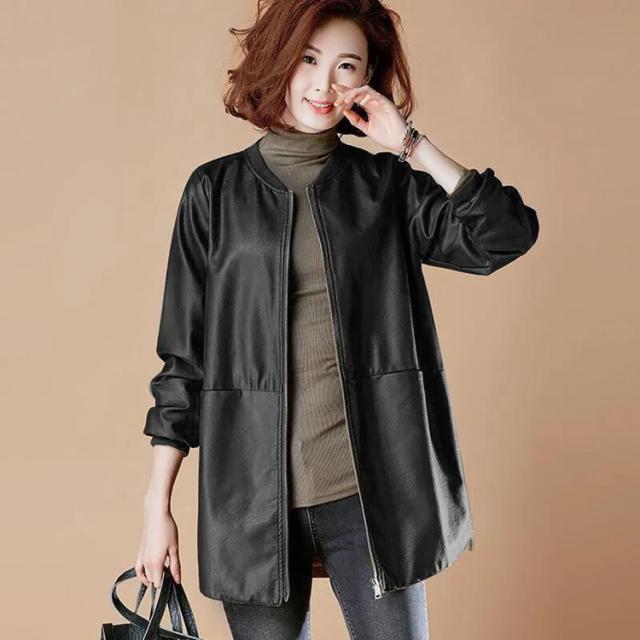 dr19 LEONARD レザー ジャケット 黒 カラフル襟 レディースL 22903jacket-2.jpg